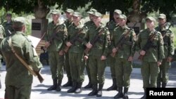 Южноосетинские военные подразделения в Цхинвале